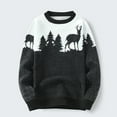 thumbnail image 2 of JIKNTTR Men's Oversized Sweaters Christmas Sweater Men's Knitted Pullover Sweater Casual Long Sleeve Crewneck Sweater Tops Trendy Pullover Sweater, 2 of 8