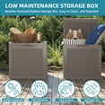 thumbnail image 5 of Uforic 32 Gallon Outdoor Waterproof Resin Deck Box with Side Handles for Patio Garden Poolside, Light Brown, 5 of 8