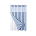 thumbnail image 2 of Waterproof Double Layer Shower Curtain, Waffle Weave Polyester Bath Curtain with Detachable Liner, Reinforced Grommet Top, Machine Washable, Standard Size for Bathtub and Shower Stall, 2 of 6