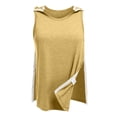 thumbnail image 2 of Domuza Women Post Shoulder Surgery Shirts After Rotator Cuff Post Shoulder Surgery Sleeveless Top Tear Away Chemo T Shirts Clothing Khaki L, 2 of 7