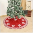 thumbnail image 4 of AnuirheiH Christmas Tree Skirt 47 Inches Knitting Snowflake Tree Skirt Tree Skirt Christmas Holiday Decoration Home Decorations Christmas Tree Decorations, 4 of 9