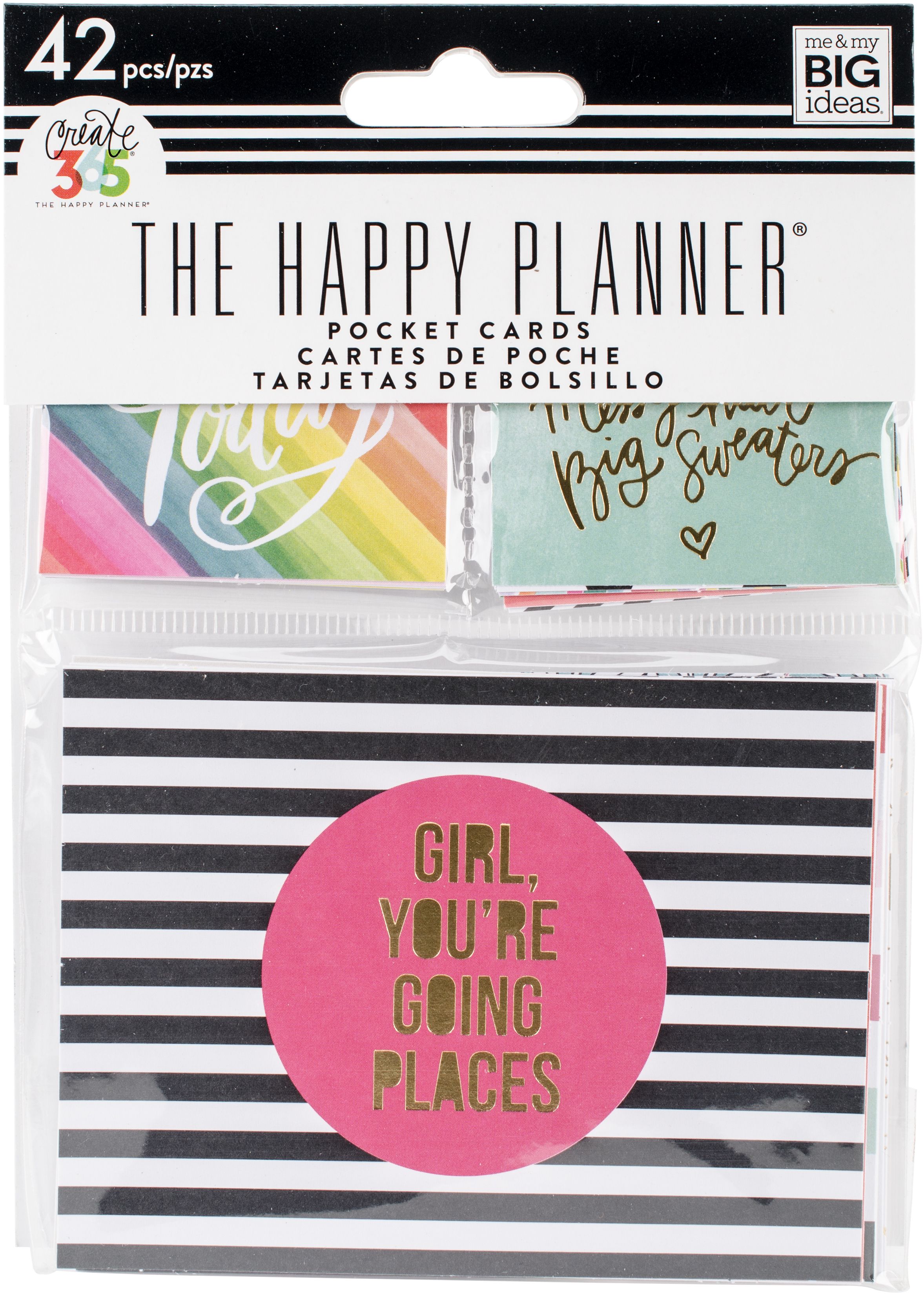Happy Planner Mini Planner Pocket Cards 42/Pkg2"x2" & 3"x4" Walmart