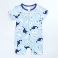 thumbnail image 3 of ATAIKU Infant Baby Boys Short Sleeve Romper 3M-3T Newborn Soft Cotton 2 Way Zipper Jumpsuit Toddler Summer Bodysuit - Dinosaur, 3 of 9