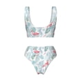 thumbnail image 5 of Daiia Tropical Flamingo Women's Bikini Set Two Piece Swimsuit High Waisted Bikini Adjustable Straps Bikini Perfect for Beach, Pool, and Summer Vacation-XX-Large, 5 of 9