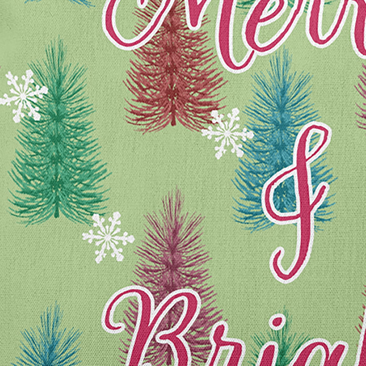 16" x 16" Simply Daisy Merry and Bright Polyester Indoor/Outdoor Pillow, Light Green Qty 1