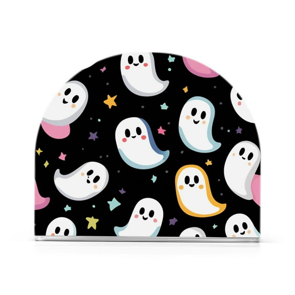 Yayeee Napkin Holder for Table Kitchen Paper Tissue Organization, White Halloween Ghost