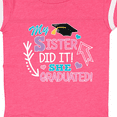 thumbnail image 4 of Inktastic My Sister Graduated with Cap and Arrows Girls Baby Bodysuit, 4 of 5