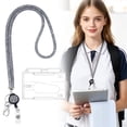 thumbnail image 2 of Cute Pattern Neck Lanyard,Multi-Purpose Key Lanyard,Id Card Holding Strap,Stylish Appearance Long Neck Hanging Lanyard Has Soft Comfortable Strap Body,It Is Used for Hanging Keys,Gray, 2 of 9