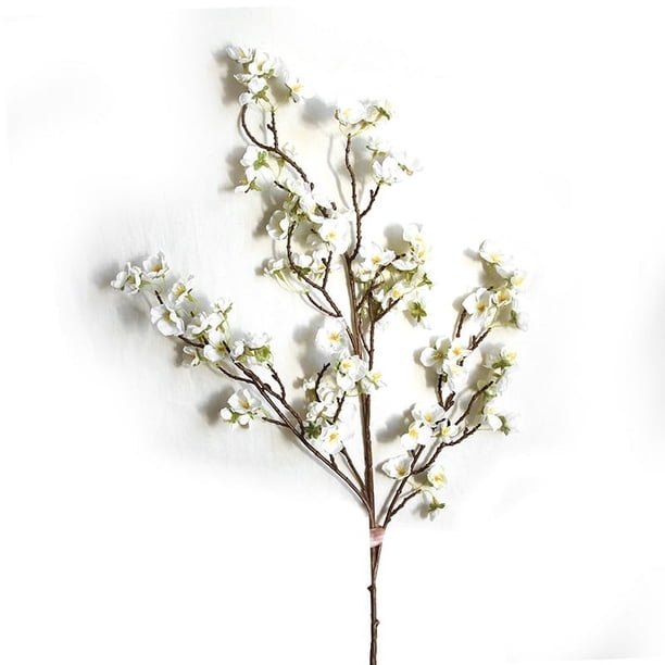Decoración de Flor de cerezo Jadeshay 4 ramas artificiales acabado de lujo