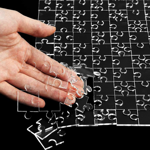 Rompecabezas transparente para niños y niñas, divertidos rompecabezas acrílicos en blanco, juguetes transparentes, juego de rompecabezas fácil para entrenamiento cerebral