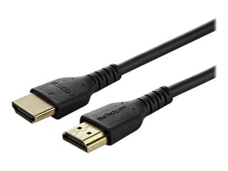 StarTech 1m Premium Certified HDMI 2.0 Cable with Ethernet - 3ft High Speed UHD 4K 60Hz HDR Durable Rugged Ultra HD HDMI Monitor Cord (rhdmm1mp)