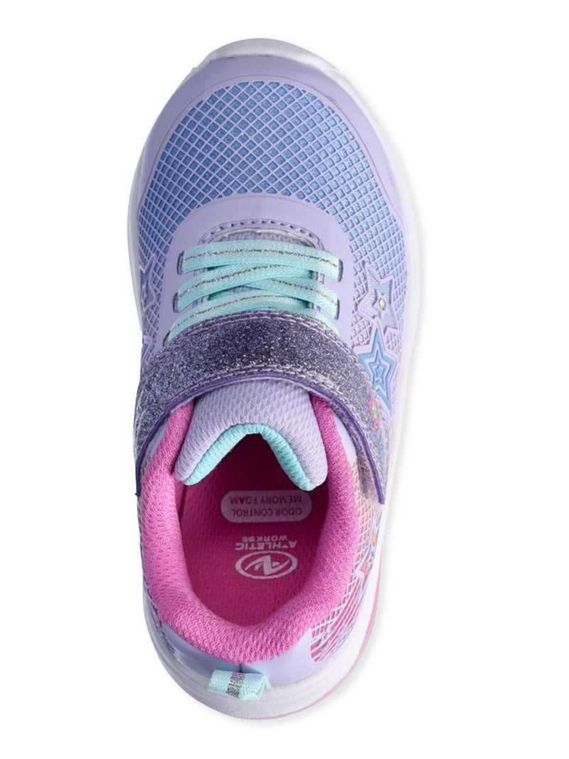 Lilわっさー Athletic Works Toddler Girl Light Up Sneakers with Star