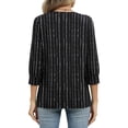 thumbnail image 6 of WIHOLL Tops for Women 3/4 Length Sleeve V Neck Lightweight Business Casual Blouses Spring Summer Work Outfits, 6 of 11