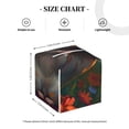 thumbnail image 4 of Sikiie Colorful Flower Meditating Hamster Leather Tissue Box Cover Square, tissue box holder, Tissue Box with Bottom Belt-5.2”x5.2”x5.2”, 4 of 7