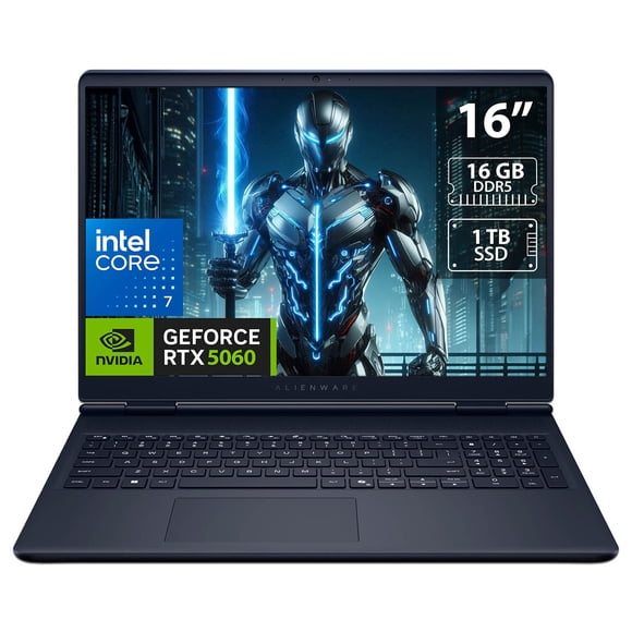 Laptop Alienware 16 Aurora: Procesador Intel Core 7 240H, RAM 16GB DDR5, SSD 1TB, Pantalla 16" LED WQXGA, NVIDIA GeForce RTX 5060 8GB GDDR7, S.O. Windows 11 Home