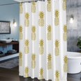 thumbnail image 6 of Yellow Pineapple Shower Curtain, Abstract Fruit White Background Modern Waterproof Shower Curtain Set with 12 Hooks Lightweight Bath Curtains Fabric Bathroom Decor 72x84 Inches, 6 of 9