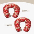 thumbnail image 3 of Xecao Lilies Flowers Print Memory Foam Cervical Neck Pillow Versatile U-Shaped Pillows for Home,Office,Camping,Travelling,Soft Washable Cover, 3 of 8