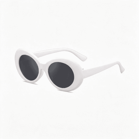 CUDIAO Retro Oval Sunglasses for Women Men Clout Goggles Trendy Round Kurt Cobain Uv400 Glasses Sun Glasses