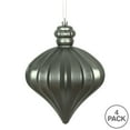thumbnail image 3 of Vickerman 6" Pewter Matte Onion Drop Christmas Ornament, 4 per Bag, 3 of 4