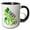 Black/White, variant on 3drose, St Patricks Day Lucky Saurus Red Irish Dinosaur Illustration, 11oz Two-tone Yellow Mug