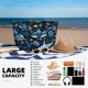 thumbnail image 5 of Fotbe Playful Whales Underwater Scene Bolsa de Viaje para Playa - Resistente al Agua, Bolsa Tote de Gran Capacidad y Ligera con 7 Bolsillos para Mujeres y Hombres, 5 of 7