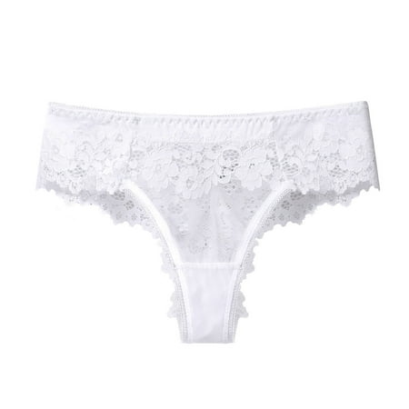 

Women Lace Lingerie Temptation Low-waist Panties Thong Underwear Note Please Buy One Size Larger