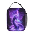 thumbnail image 3 of Halloween Cosmic Purple Dragon Lunch Bag Portable Thermal Lunch Box for Men and Women, 3 of 6