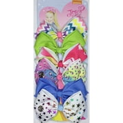 Hair Clips - 6 pieces/set jojo siwa rainbow printed knot ribbon bow for girls handmade boutique hair clip children hair accessories (1)