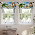 thumbnail image 2 of LALILO Kitchen Curtain Valance Typical Colorful Art Rod Pocket Window Curtain 52"x 18" Set of 2, 2 of 7