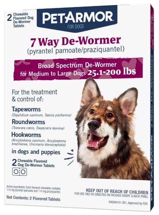 PetArmor 7 Way DeWormer for Medium to Large Dogs (25.1200 Pounds