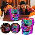 thumbnail image 2 of EUDIDV Halloween Ornaments Halloween Light-Up Skull Candy Container Spooky Decorative Figurine Creepy Props, 2 of 7