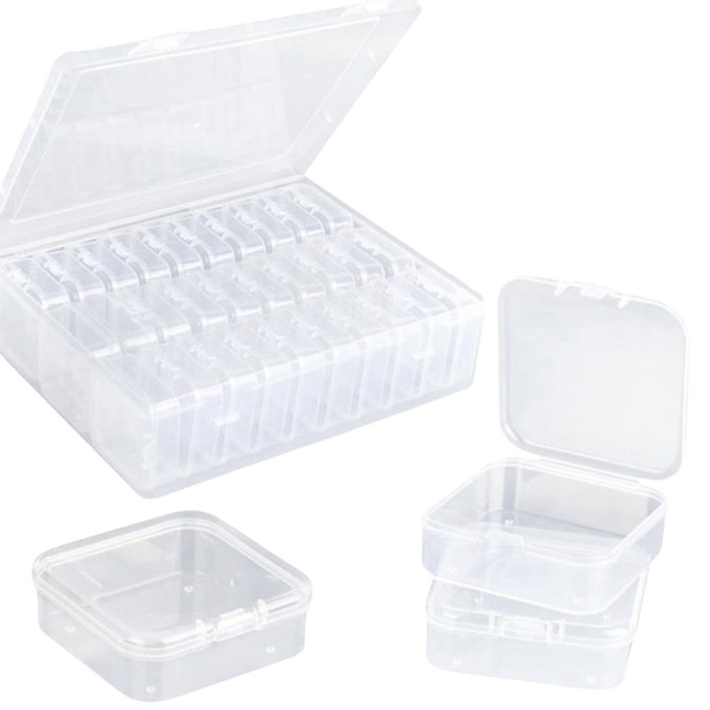 Transparent Plastic Bead Organiser Box With Multiple Compartments For Craft Supplies And Accessories Storage