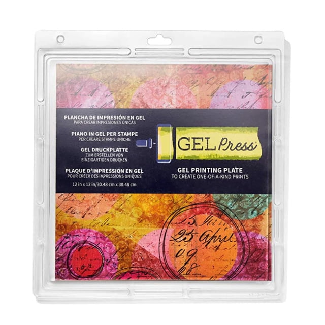 Gel Press Plaque d'Impression Monoprinting 12 X 12 Plaque en Gel Fournitures d'Impression Plaque d'Impression en Gel Réutilisable pour Presse Art pour Fabrication de Cartes Scrapbooking Journalisation Arts et Artisanat Décoration Maison