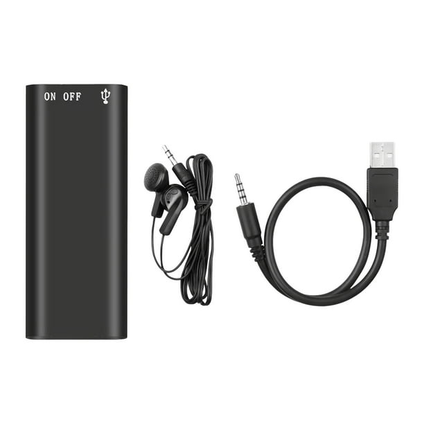 Grabadora de voz de 16 GB - Activación con una sola tecla, función VOR y reproducción de MP3 - Dispositivo portátil para reuniones/entrevistas con audio de 1536 kbps