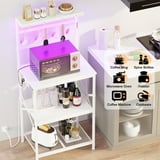 TYDIMOR Baker's Rack with Hutch, Microwave Stand Kitchen Organizer 4 ...