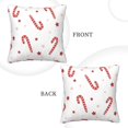 thumbnail image 3 of Square Throw Pillow Covers with Core, Christmas Cane Candy Red Print Pillows for Sofa Beds, 18"x18", 3 of 9