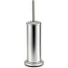 Mainstays Toilet Brush with Holder, Brushed Nickel Finish for Adults