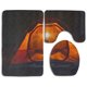 thumbnail image 1 of ABPHQTO Noche de bosque de carpa naranja Juego de alfombras de baño de 3 piezas Alfombra de baño Alfombra de contorno y tapa de inodoro, 1 of 2
