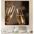 thumbnail image 2 of wall26 - Square Canvas Wall Art - Rustic Style Pair of Wine Glasses - Giclee Print Gallery Wrap Modern Home Art Ready to Hang - 12x12 inches, 2 of 4