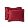 Mainstays Red Velvet Damask 10 Piece Bed in a Bag Comforter Set with Sheets, King