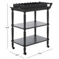 thumbnail image 3 of SAFAVIEH Haven 3-Tier Wood Kitchen Serving Cart, Matte Black, 3 of 16