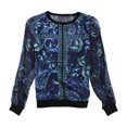 thumbnail image 1 of Blusa de Manga transparente Elie Tahari Mara mujer azul pequeña, 1 of 1