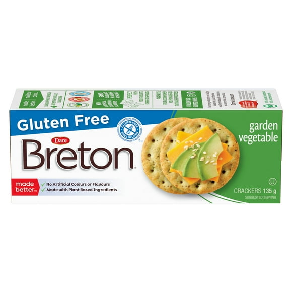 Breton Gluten Free Garden Vegetable Crackers, Dare 135 g