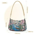 thumbnail image 3 of FORMRS Womens Shoulder Bag with Chain Strap Clutch Purse Cute Tote Handbag, Blue Plants Window, 3 of 7