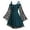 Navy, variant on Hvot&aat Gothic Dresses for Women Spaghetti Strap Lace Bell Sleeve Sexy Cold Shoulder Halloween Medieval Goth Dress