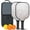 Black-3, variant on Pickleball Paddles Set Of 2, Fiberglass Surface, Turquoise Marble Pattern, 4 Balls & Bag