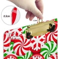 thumbnail image 4 of FMSHPON Christmas Xmas Green Red Candy Clipboard Hardboard Wood Nursing Clip Board and Pull for Standard A4 Letter 13x9 inches, 4 of 5