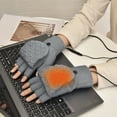 thumbnail image 4 of Rechargeable USB Heated Gloves - Removable & Washable Hand Warmers with Adjustable Temperature Settings, Quick Heat for Outdoor & Indoor Use - Ideal for Computer Work, Hiking, Camping Gray, 4 of 6