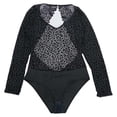 thumbnail image 3 of Body Secret Trasures para Dama de Mesh Manga Larga y Escote en Espalda de Encaje, con Broche en Entrepierna, Negro Talla G, 3 of 4