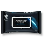 Defense Soap All Natural Body Wipes with Tea Tree Oil | Wrestling, Combat, Camping, Gym, Post Workout Shower Wipes for Men and Women. 40 Count